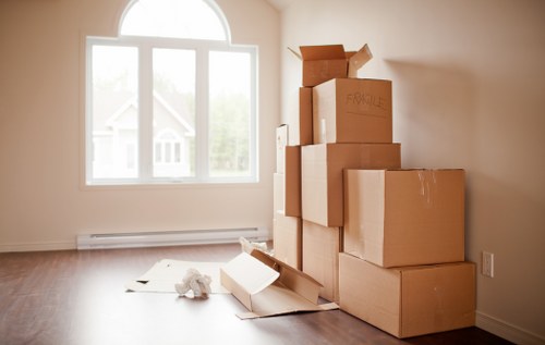 Charity donation area with reusable furniture and household goods
