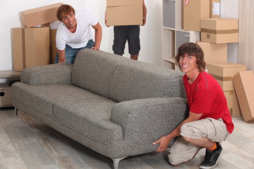 Commercial movers handling desks and files in Lee