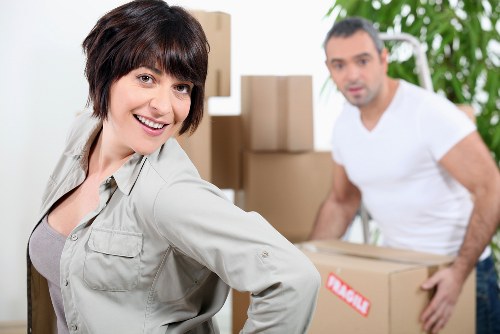 Packed household items ready for transport during a Lee move