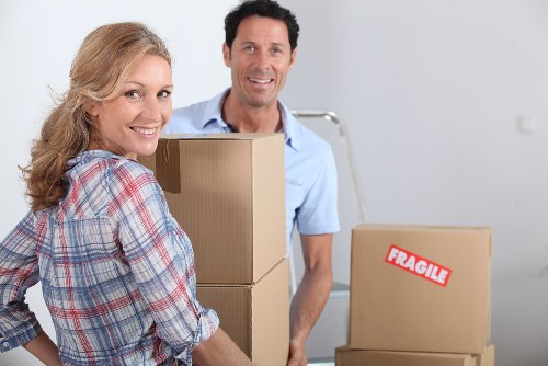 Household furniture ready for van transport
