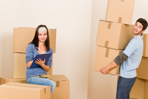Furniture and household items being moved with care
